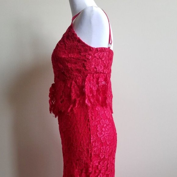 Alexis Red Lace Set Tank Top and Skirt Size S / XS - Picture 7 of 16